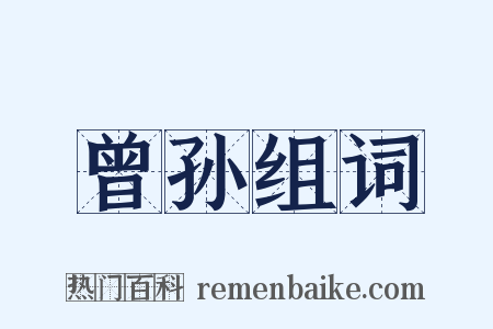 曾孙组词是什么意思的图片